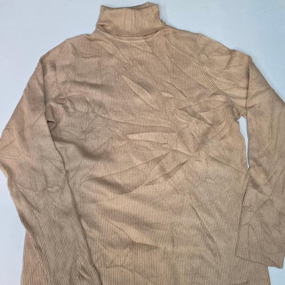 Beige turtleneck sweater womens l